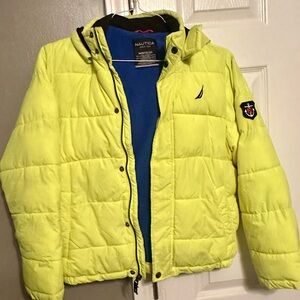 Nautica Kids Bright Yellow and blue Puffer Coat